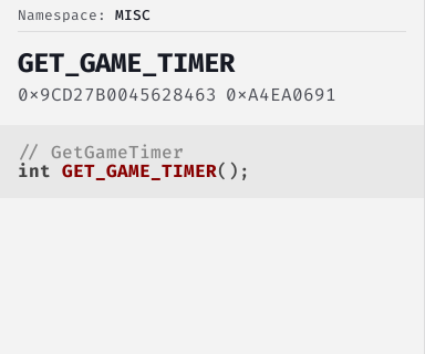 Getgametimer Natives Cfx Re Docs