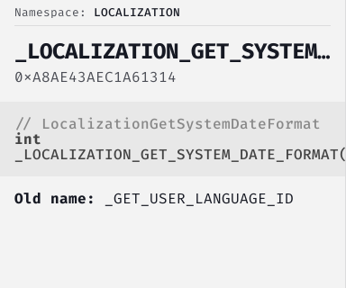 LocalizationGetSystemDateFormat - FiveM Natives @ Cfx.re Docs