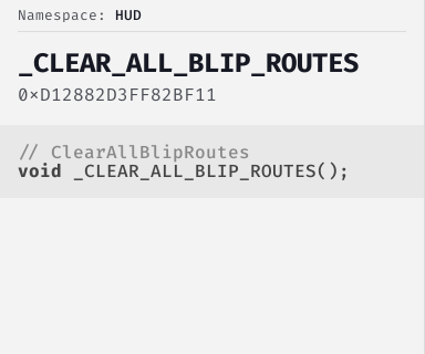 ClearAllBlipRoutes - FiveM Natives @ Cfx.re Docs