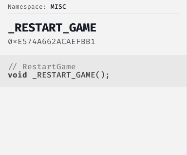 RestartGame - FiveM Natives @ Cfx.re Docs